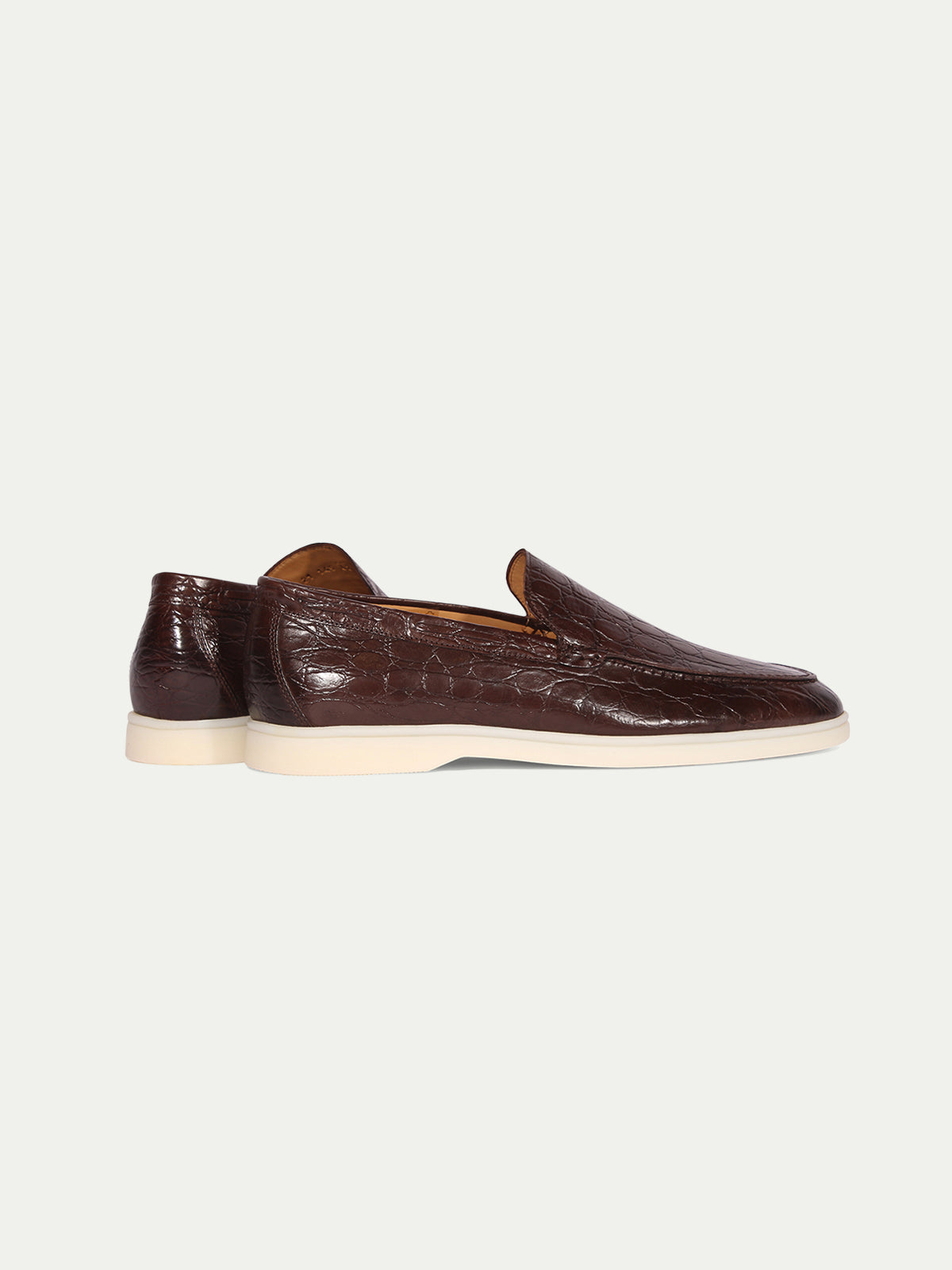 Yacht Loafer Krokodil Leder Braun
