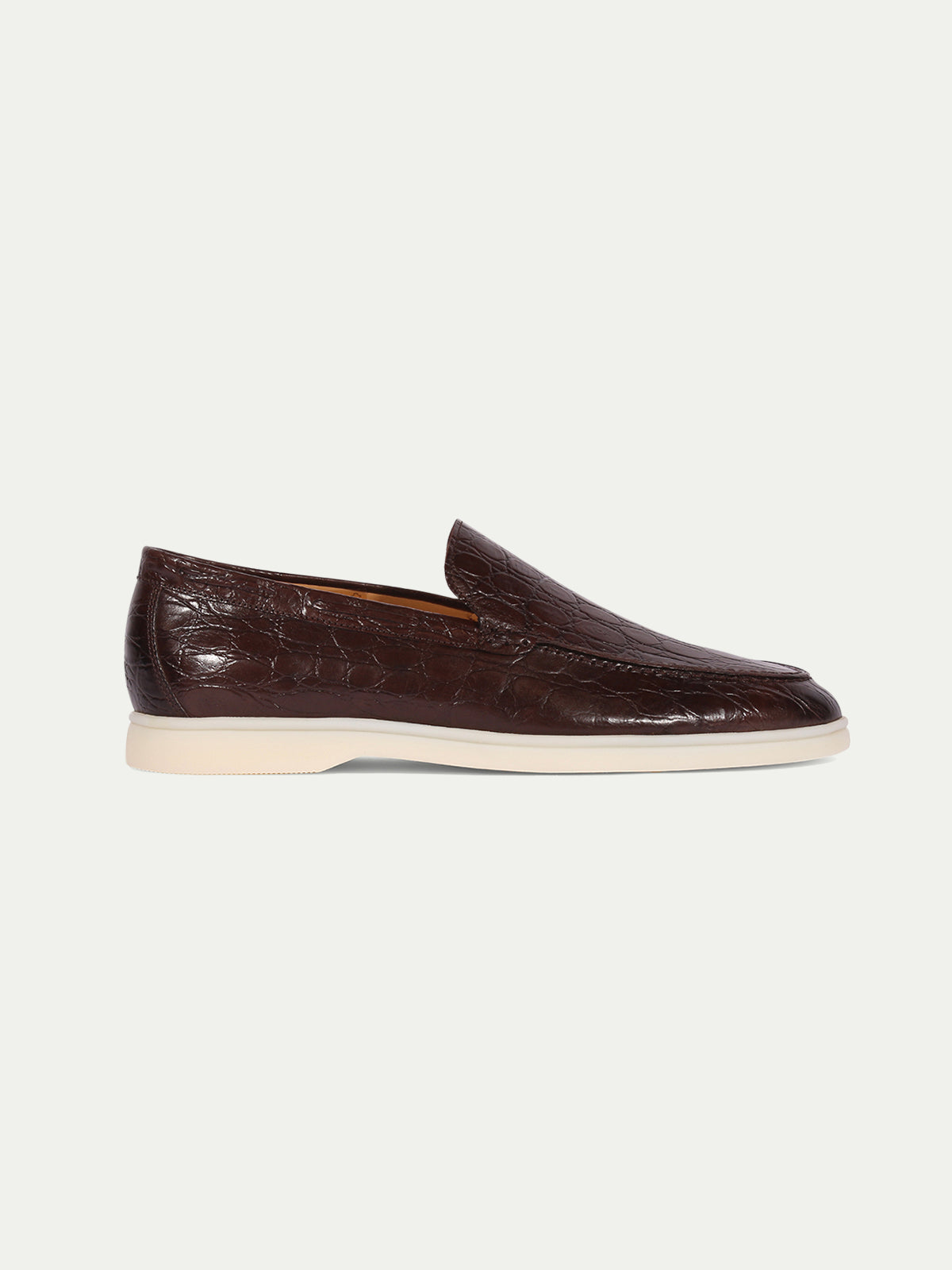 Yacht Loafer Krokodil Leder Braun