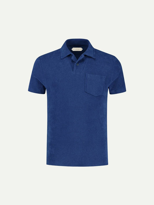 FROTTEE-POLOSHIRT ULTRAMARIN